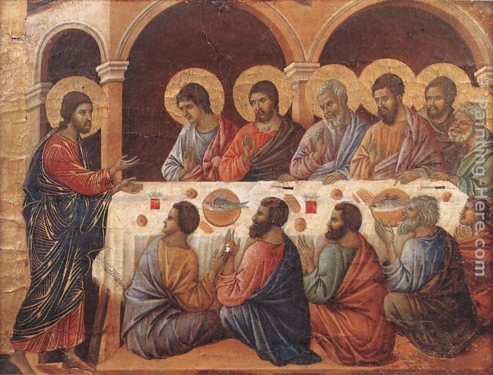 Duccio di Buoninsegna Appearence While the Apostles are at Table